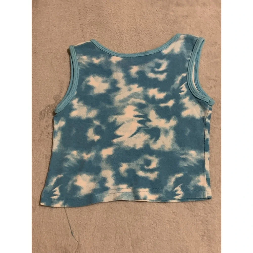 Vintage Y2K Kids Winnie The Pooh Bear Dream Blue Tie Dyed T Shirt Size 4/5